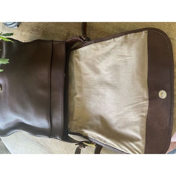 Oroton brown leather crossbody bag pebbled and croc embossed vintage Australia - Picture 6 of 15